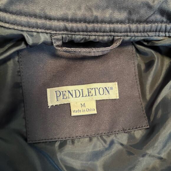 Pendleton Quilted Vest Women Size M Full Zip Navy Blue - Picture 3 of 12